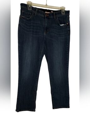 EVRI Women's Dark Indigo Straight Leg Ankle Jeans - Classic Wash